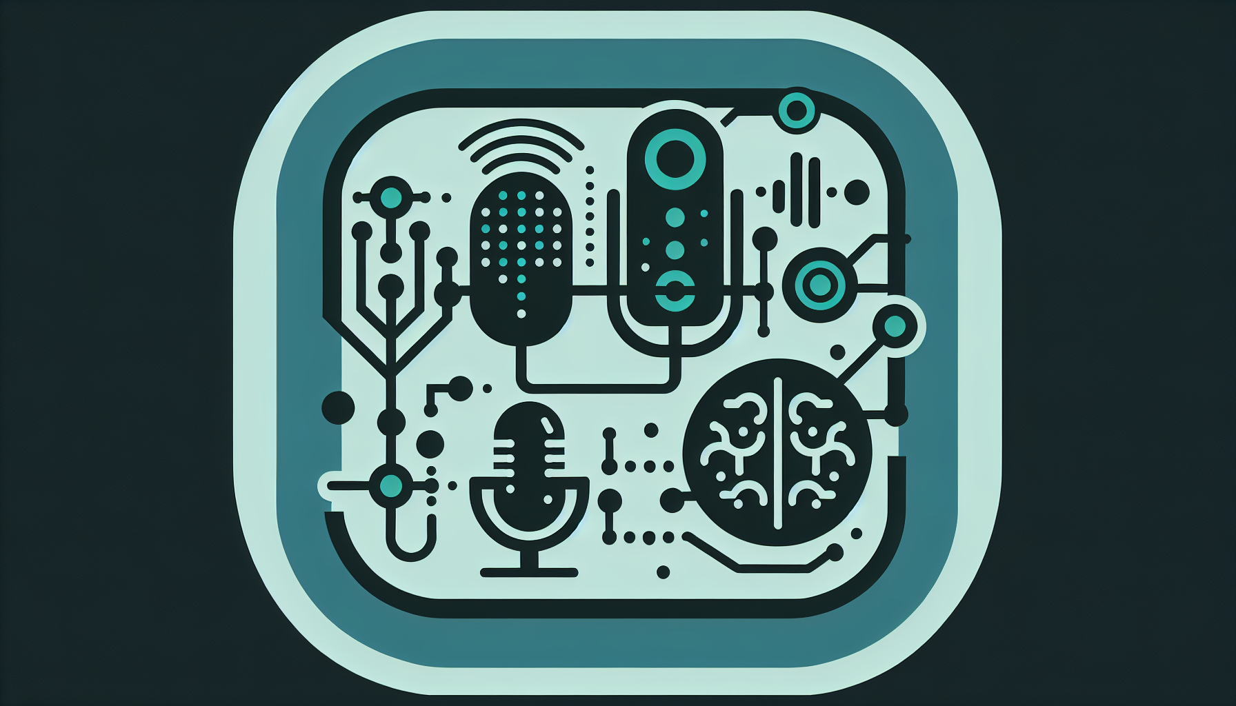 Ablaufdiagramm einer Voice-AI-Interaktion auf einer Webseite: Besucher spricht, KI verarbeitet, Antwort wird generiert